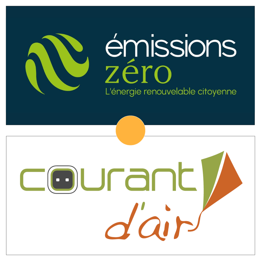 Logos Emissions zéro et Courant D'air